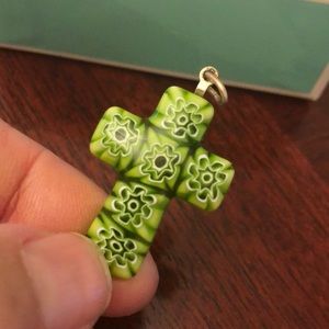Murano glass pendant cross